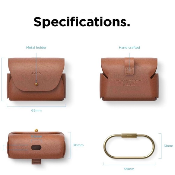 Genuine Leather AirPod PRO Case - Brown EUC - Picture 5 of 10